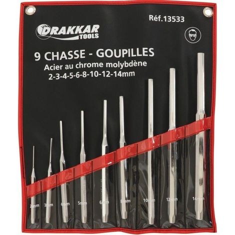 Lot de 9 chasses goupille dt DRAKKAR TOOLS - 13533