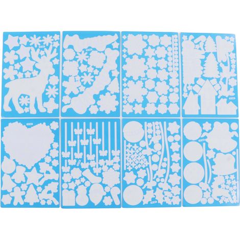 Lot de 8 stickers électrostatiques lumineux flocons de neige Noël, décalcomanies décoratives pour fenêtre, mur et verre (1/5)