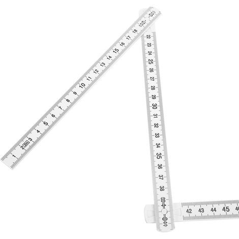 2 Pièces Règle Pliante 2m Léger pour Menuiserie, Outil de Mesure Compact Bricolage