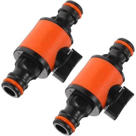 2-piece two-way nipple valve air connectors, tap hose tool, irrigation hose connector with shut-off valve, hose coupling--DTEKGAZ