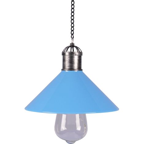 LED Hängeleuchte Solarleuchte Gartenleuchte Hängelampe Solarlampe Gartendeko - blau (1/3)