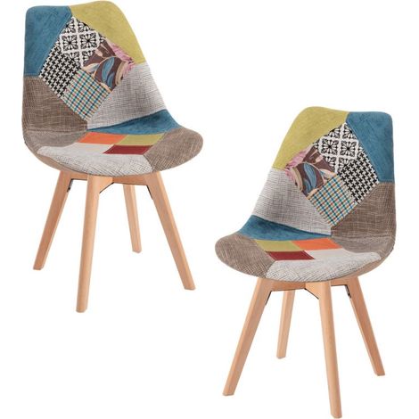 Packs Sillas Comedor - Pack 2 Sillas Synk Patchwork - Patchwork colores (1/5)