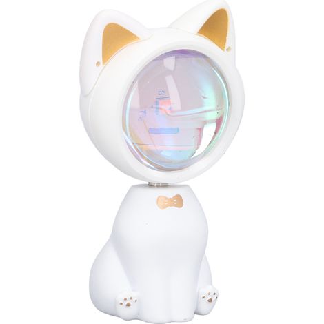 Sonnenuntergangs-Projektionslampe mit niedlicher weißer Katze, 360°-Drehung, USB-Ladefunktion, vielseitig einsetzbar, ideal für Schlafzimmer und Partys (1/5)