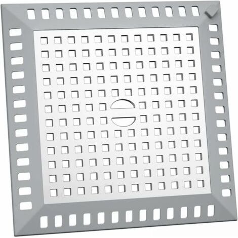 Attrape Cheveux Douche 12,2 x 12,2 cm Filtre Evier Cuisine de Carré en Acier Inoxydable Argenté Grille Evier Anti-Obstruction pour Douche de Salle de Bain, pour Salle de Bain et Cuisine (1/5)