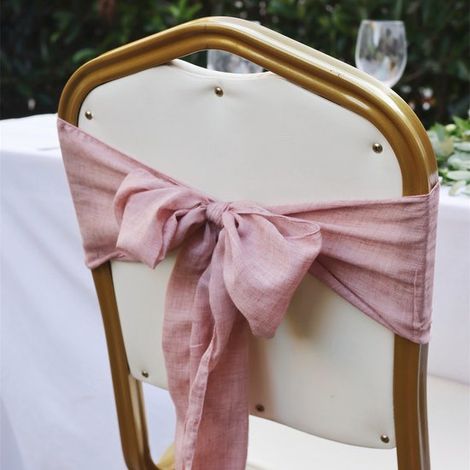 6 housses de chaise en coton, 18 x 250 cm, housses décoratives pour dossier de chaise, idéales pour la maison, les restaurants, les salles de réception et la décoration de mariage, poudre de pâte de h (1/5)