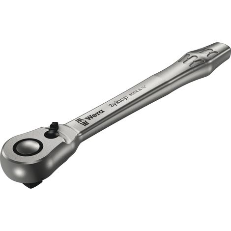 Wera 8004 A Cricchetto Zyklop Metal con levetta per invertire la rotazione con attaco da 1/4", 1/4 pollice x 141.0 mm (1/5)