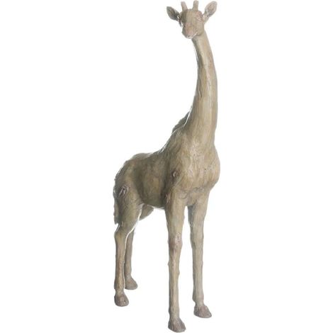 Statue girafe aspect argile 50 cm (1/4)