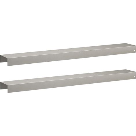 Garten-Abdeckprofil 2 stk. 100 x 15 x 5 cm Edelstahl Silber vidaXL (1/5)