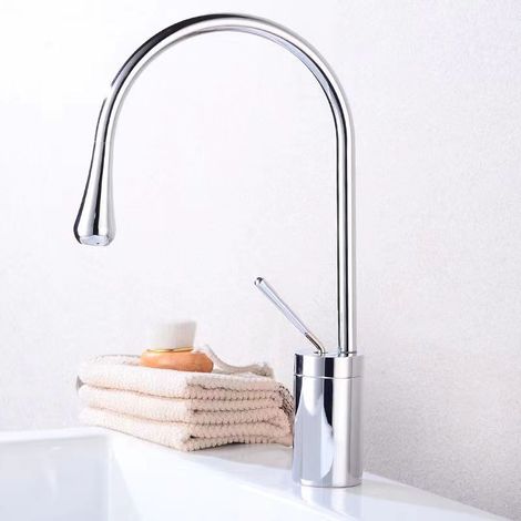Cross-border European style water dropper faucet, bathroom rotating countertop faucet, toilet hot and cold basin faucet, best-selling item -- electroplated [low-profile]