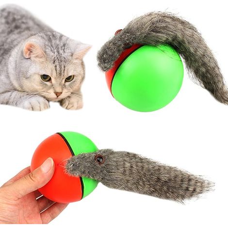 Jouet électrique pour chat / Jouet pour chat - Balle roulante avec furet (1/5)