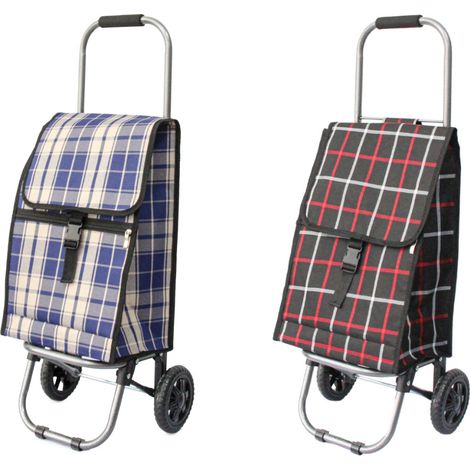 Carrello Spesa Con Ruote Trolley Portaspesa Con Manico Amilcare, misuraCarrellocoloreBlu