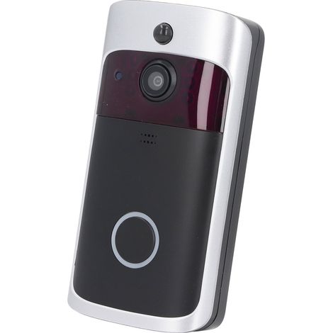 Sonnette vidéo sans fil WiFi avec détection de mouvement, vision nocturne, communication bidirectionnelle, résolution 720p pour la sécurité de votre domicile (1/5)