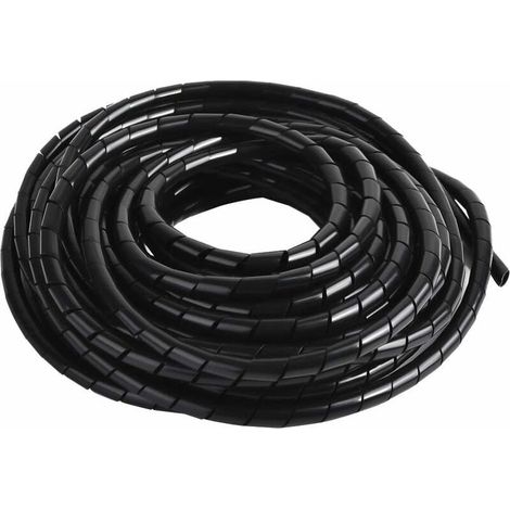 Cache Cable Spirale, 12m Gaine Cable Electrique Flexible Universel, Tube de Rangement pour Ranger ou Cacher les Cables, Bricolage Protecteur de Cable pour Bureau à Domicile TV PC, Dia: 8mm, No (1/5)