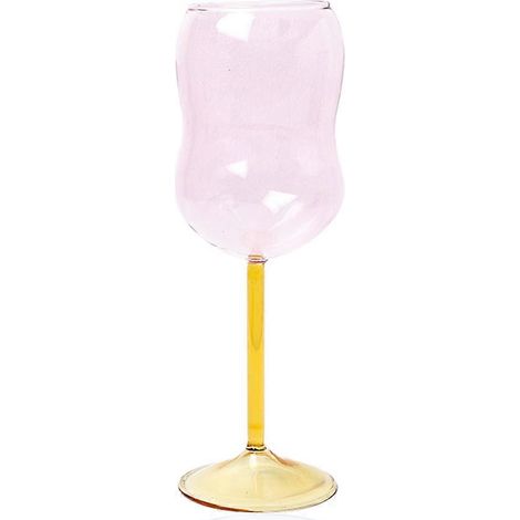 Verres à vin colorés, verre multicolore - Pour vin, jus et eau - Durables, style soufflé à la main - 3 (1/5)