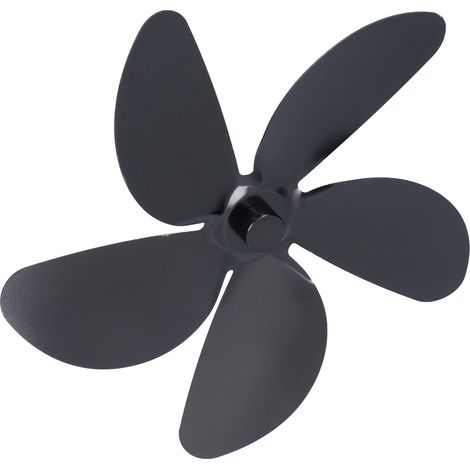 Pale de remplacement pour ventilateur de cheminée, en alliage d'aluminium noir, universelle, à 5 pales. (1/5)