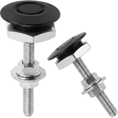 Kit 2Pcs Goupille de Capot 30mm,Loquet à Dégagement Rapide Universel,Bouton Poussoir pour Voiture,Pare-chocs et Plaque d'immatriculation (1/5)