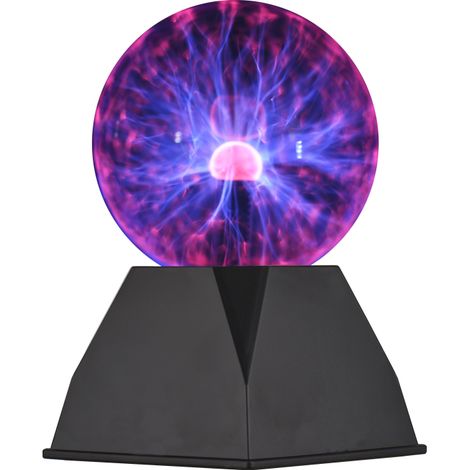 Lampe Boule Plasma 10 cm taktil, Globe électrique nébuleuse et orage, cadeau scientifique et éducatif (4 pouces)