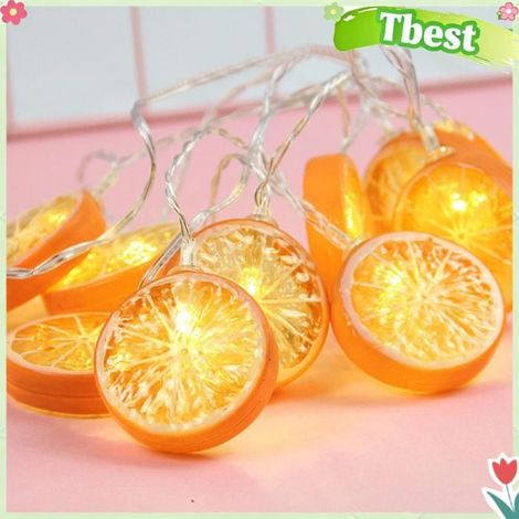 Tbest Lumière de chaîne Guirlande lumineuse à 10LED de 1.5m, lampe de jardin, de noël, décoration de linge rideaux Orange douce (1/5)