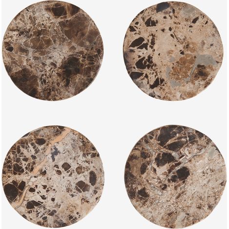 Pack de 4 dessous de verre ronds Ø10 cm en marbre Valtris SKLUM (1/5)