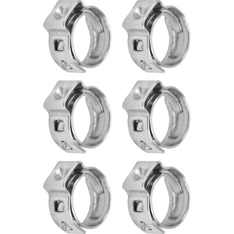 Collier de serrage en acier inoxydable 304, collier à une oreille à serrage infini, clip pour tuyau d'huile, support de tuyau, clip pour tuyau d'eau de machine à bière, 11,3-13,8 mm (1/5)