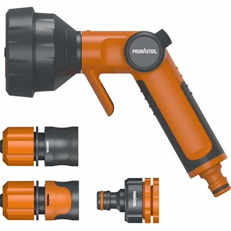 Primaster Pistolenbrause-Set mit 4 Funktionen Gartenschlauchaufsätze (1/3)