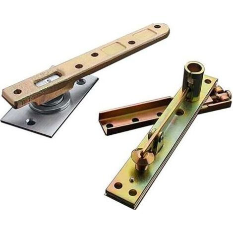 1 jeu (B)Charnières robustes pour porte rotative charge 150kg Charnières pivotantes dissimulées Acier inoxydable 360° Broche arbre de porte porte en bois Porte secrète Ajustable Charnière à pivot (1/4)