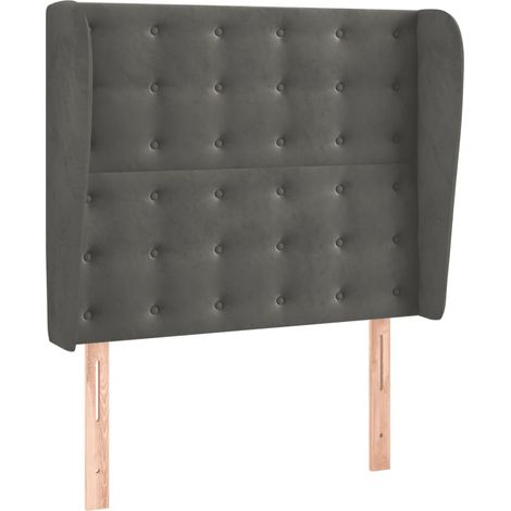 Maison Exclusive - Kopfteil mit Ohren Dunkelgrau 103x23x118/128 c