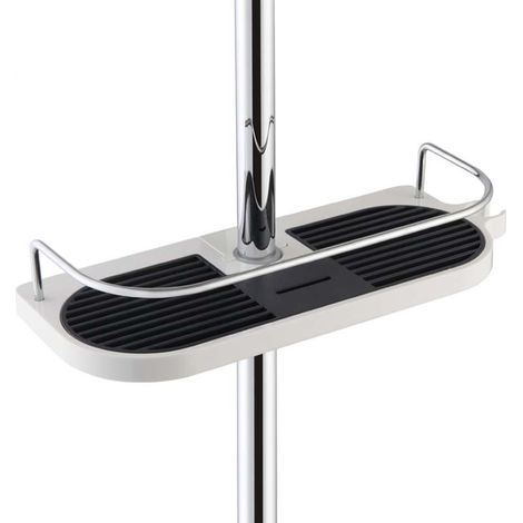 2PCS Étagère Douche Sans Perçage Rail 19-25mm Support Shampooing Organisateur Salle Bain (1/5)