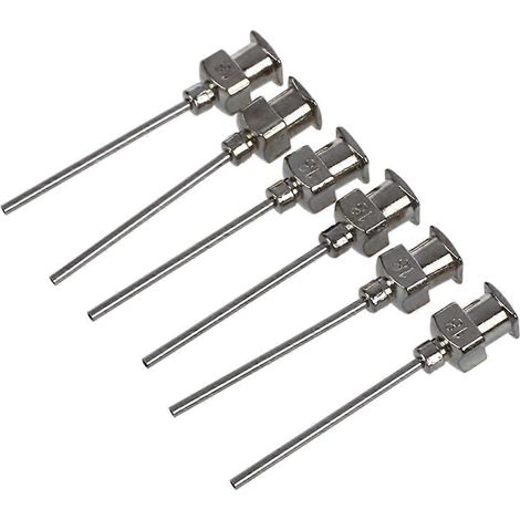 Aiguille de distribution Luer Lock en acier inoxydable, calibre 18, diamètre intérieur 0,57 mm x diamètre extérieur 1,18 mm, longueur 1 (paquet de 6) (1/3)