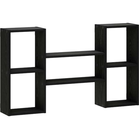 Wall Shelf Black Oak 102 x 17 x 59 cm Engineered Wood vidaXL (1/5)