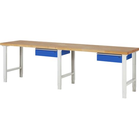 Rau Werkbank höhenverstellbar 7001A1, B3000xT700xH790-1140mm, 1x Schublade-TA (1/5)