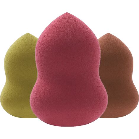 Ensemble de 3 ou 5 éponges à maquillage, éponges à estomper pour fond de teint, estompage impeccable pour les produits liquides, crèmes et poudres, éponges à maquillage multicolores (1/5)
