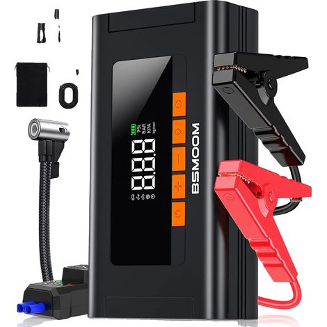 Démarreur de voiture, compresseur d'air portable, batterie externe 12V, 80.66wh AUCUN sac-a (1/2)