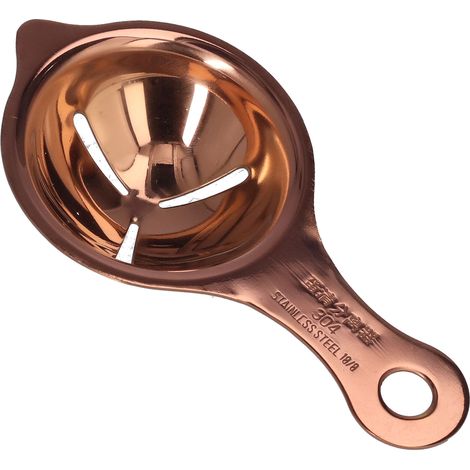 Séparateur d'œufs en acier inoxydable, filtre à blanc et jaune d'œuf, ustensiles de cuisine, or rose (1/5)