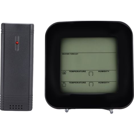 Drahtlose Wetterstation mit Innen-/Außenthermometer/Hygrometer und Digitaluhr TS-73
