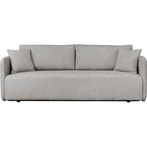 CELSY Canapé 3 places convertible avec coffre en tissu gris (1/5)