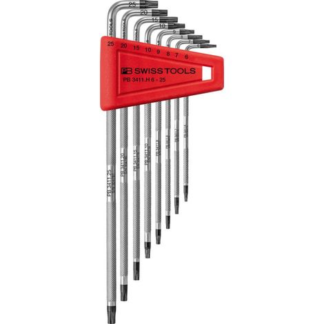 PB Swiss Tools Jeu de clés mâles coudées pour TX, moletées, Nombre de tournevis: 8 (1/3)