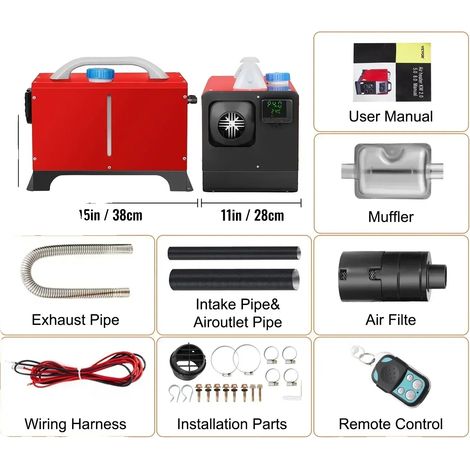 Chauffage à air diesel, puissance de 8 kW, fonctionnement par télécommande (1/2)
