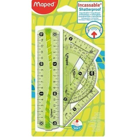 MAPED Flex Mini: Reglas geométricas flexibles para escuelas