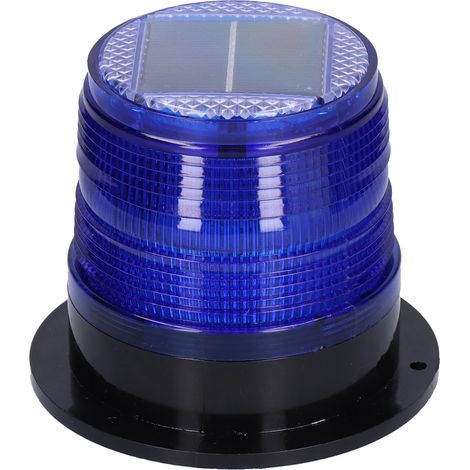 Ortviai Feu de signalisation solaire magnétique LED clignotant bleu pour véhicules, bâtiments et écoles (1/5)