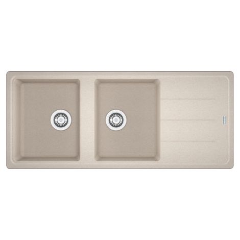 Franke Boston BFG 621. Colore del prodotto: Beige, Numero di vasche per lavello: 2 ciotole, Dimensioni prima vasca (LxL): 340 x 420 mm. Larghezza: 1160 mm, Profondità: 500 mm, Larghe... - 114.0276.586 (1/2)
