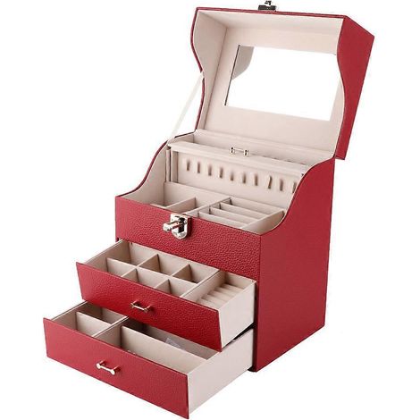 Boîte de rangement à bijoux multi-niveaux grande capacité pour colliers, bracelets et boucles d'oreilles (1/5)
