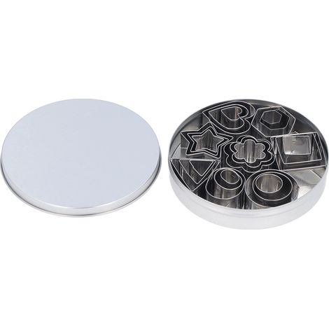 24 Moules à Biscuits en Acier Inoxydable pour Pâtisserie, Idéal pour Gâteaux et Mousses (1/5)