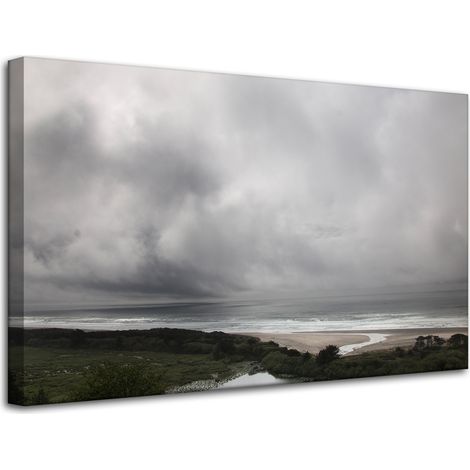 Stampa su tela "La natura si apre al mare" 80x50 cm