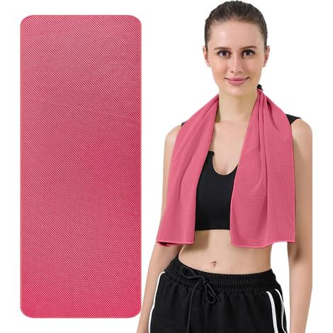 Generisch Serviettes rafraîchissantes pour temps chaud, serviettes de refroidissement douces et respirantes Accessoires de sport pour le yoga, le cyclisme, la randonnée, le football, le basket-ball (1/5)
