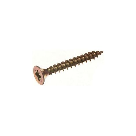One Stop DIY Lot de 240 vis de fixation pour tableau à copeaux YZP en acier zingué jaune 4,5 x 40
