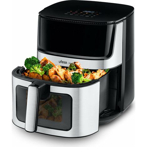Ufesa Heron Heißluftfritteuse mit Fenster 8L 1500W Edelstahl/Schwarz