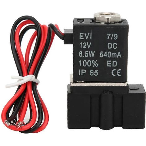 Schnell ansprechendes elektrisches Magnetventil aus Kunststoff, 12 V DC, 2-Wege-System, für Luft, Wasser und Öl, G1/8