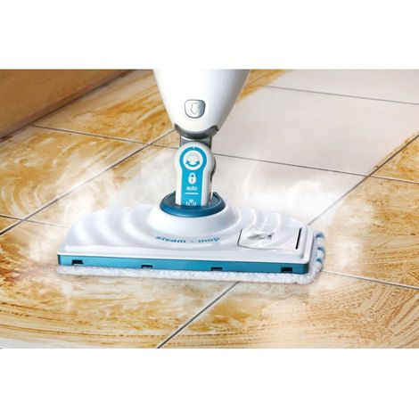 Black & Decker – Patins microfibre pour balai vapeur – Lot de 2 pièces – Technologie Easy Glide pour nettoyage efficace – FSMP20 (1/5)
