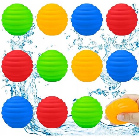 Globos de agua reutilizables Lets Joy, paquete de 12 globos de silicona, (1/5)